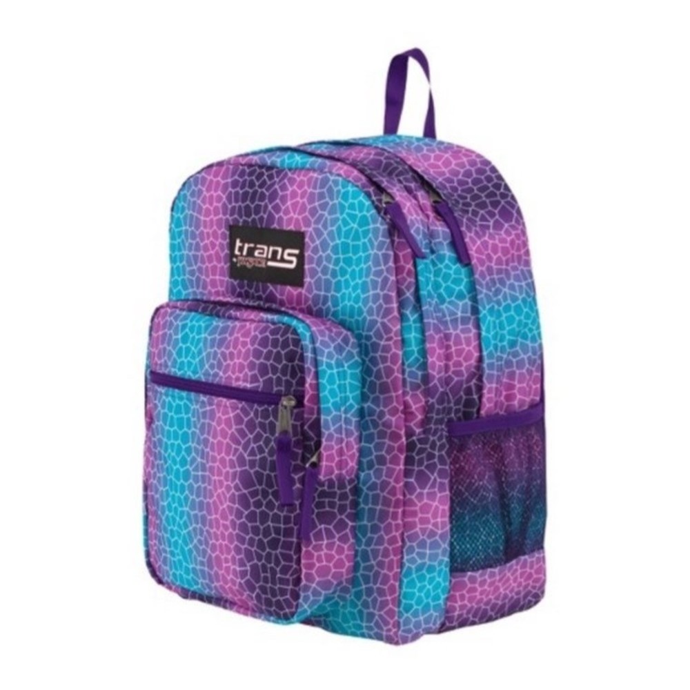 Jansport Trans Purple Pink Blue Backpack Bag Gem